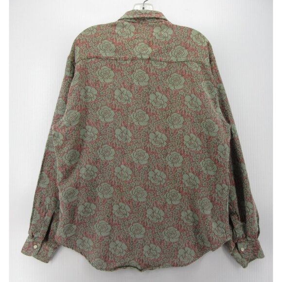 Vintage Men’s Shirt XL Floral Jacquard Psychedelic Mod 60s James W Brine - Picture 6 of 10